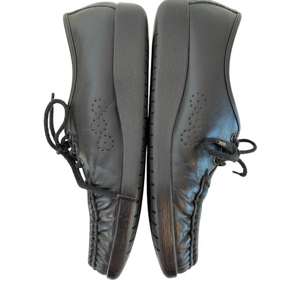 SAS Siesta Black Leather Lace-Up Loafers Size 8S USA EUC USA M10098 - Picture 7 of 12